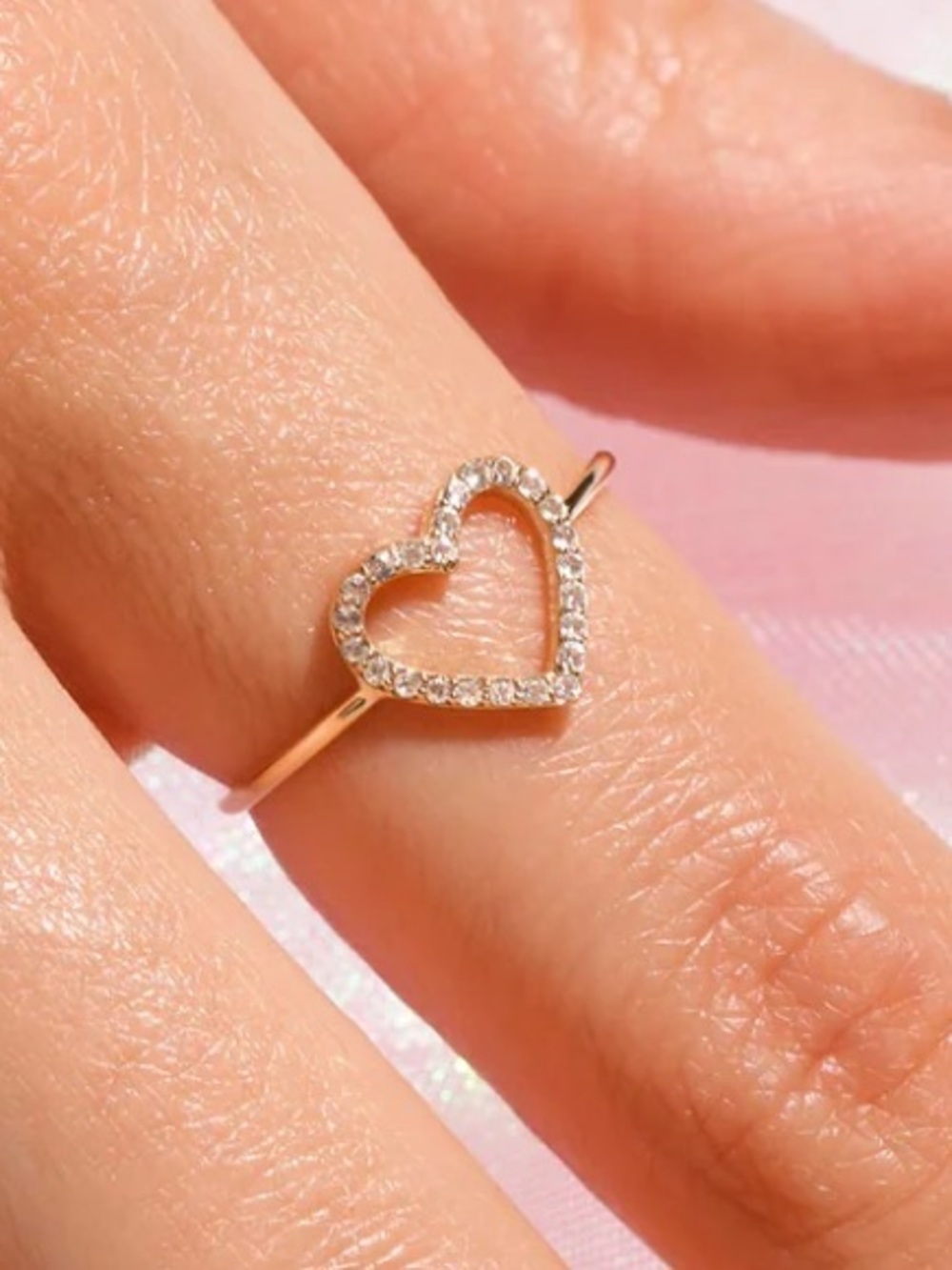 Stone and Strand 14K Solid Gold Heart Ring